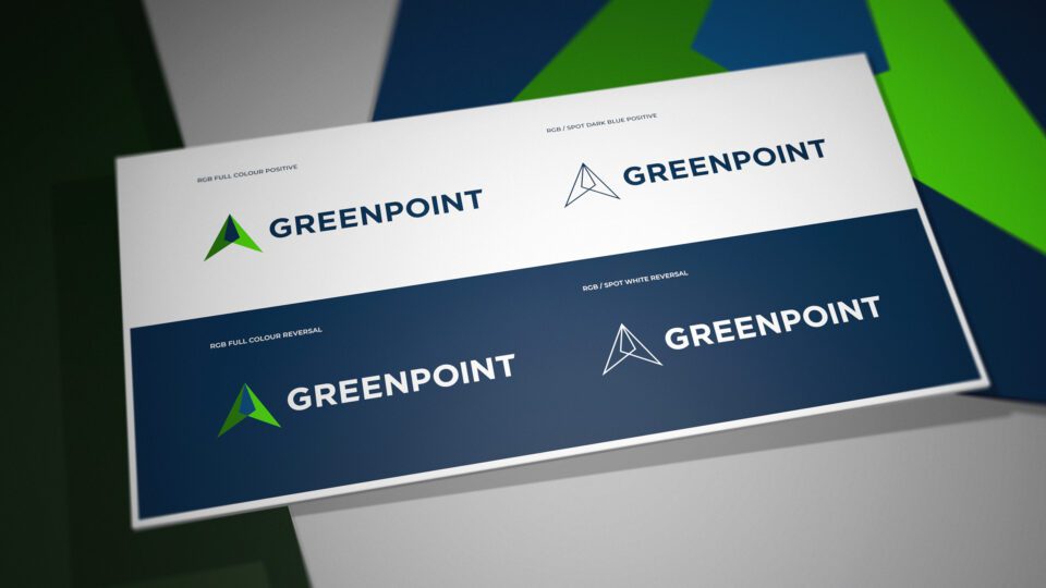 Greenpoint Capital - Financial services branding in full colour and line art